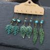 European And American Alloy Dripping Oil 3 Pieces Set Earrings