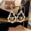 Temperament Butterfly Water Drop Flower Ring Earrings