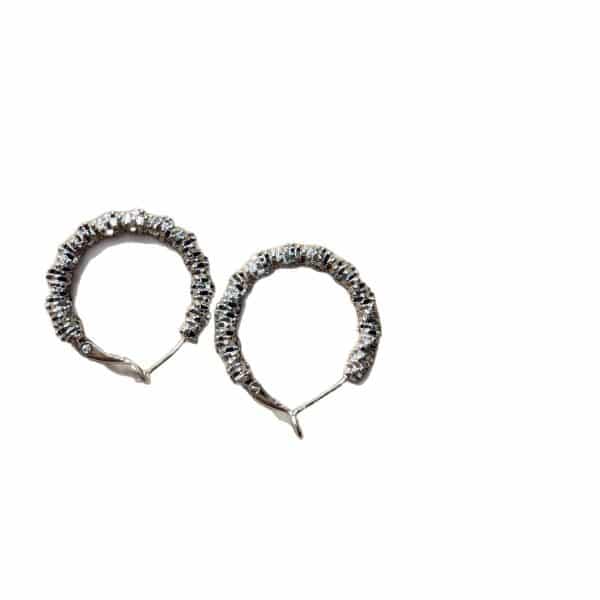 Ear Ring Circle Broken Silver Needle Retro Stud Earrings