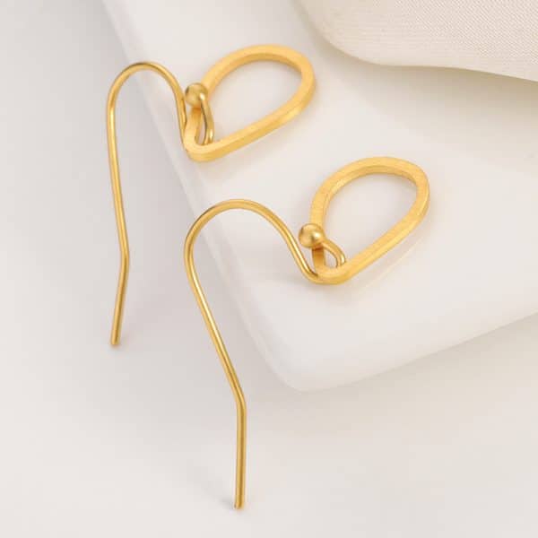 Korean Style Simple Stainless Steel Drop Earrings Women