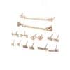 Stud Earrings Star Love Heart Color Diamond 8 Pair Set Earrings