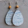 Vintage Ethnic Boho Drop Earrings Floral