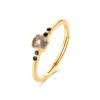 Can Be Combined Silver Plating 9k Gold Open Ring