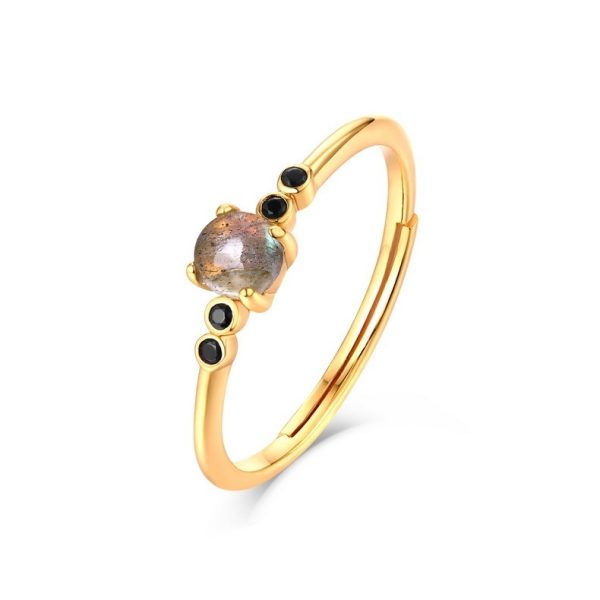 Can Be Combined Silver Plating 9k Gold Open Ring