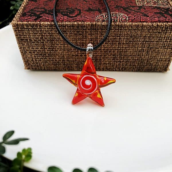 Creative Ocean Style Art Starfish Inner Spiral Necklace
