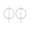 Big circle geometric earrings