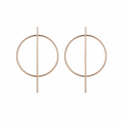 Big circle geometric earrings