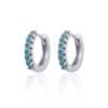 European And American Ins Round Micro-set Color Zircon Ear Buckle