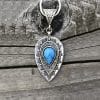 Vintage Engraving Water Drop Turquoise Pendant Bohemia