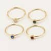 14K Gilded GF Zircon Rings Knuckle DIY Ornament Accessories Light Body Ring