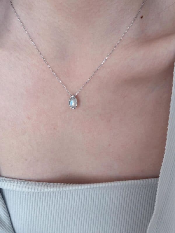 Water Drop Aquamarine Prehnite Necklace