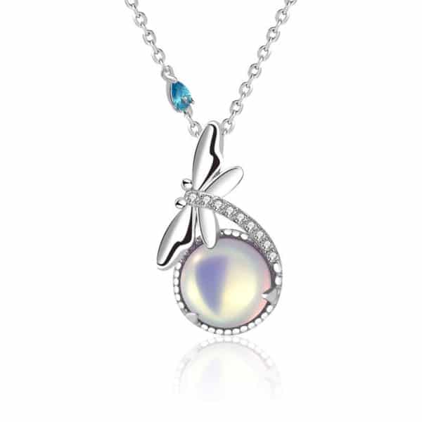 S925 Sterling Silver Necklace Female Micro Inlaid Stone Bone Lock Jewelry