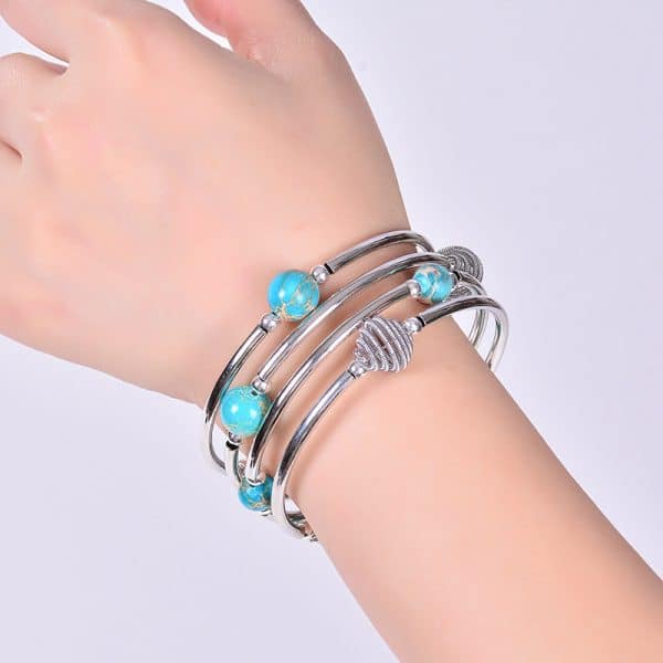 Natural blue stone imperial stone turquoise bracelet