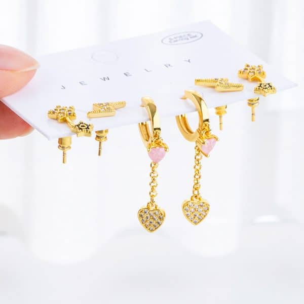 Lightning Current Su Star Earrings Simple And Exquisite 6 Piece Set