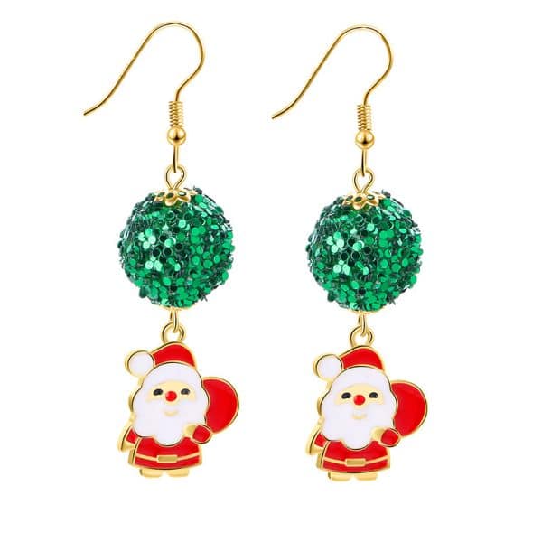 Christmas Creative New Long Oil Drop Earrings Simple