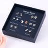 Fashion 925 Silver Needle Asymmetrical Earrings Gift Set