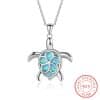 Cute Turtle OPAL Pendant Charm All-match Necklace