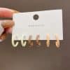 Women's Fashion Simple Silver Pin Earrings Set