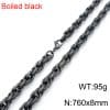 Black Dot Pattern Men's Necklace Stainless Steel Retro Men Bracelet
