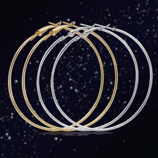 Big Circle Metal Exaggerated Circle Earrings Circle Geometry Earrings