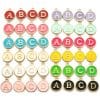 12 Colors Round Drop Oil English Letter Alloy Pendant DIY Ornament Accessories
