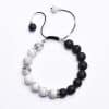 White Turquoise Volcanic Rock Couple Bracelet