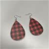 Duplex Printing Drop-shaped Leather Earrings