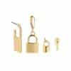Hollow Key Lock Set Earrings Women's Personalized Small Business Pendant Earrings