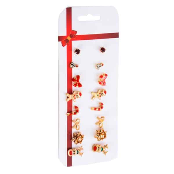 Christmas Earring Set Christmas Snowflake Old Man Bell Ornament