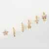Fashion Zircon Flower Set Earrings
