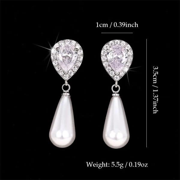 Water Drop Creative Drop Earrings Inlay