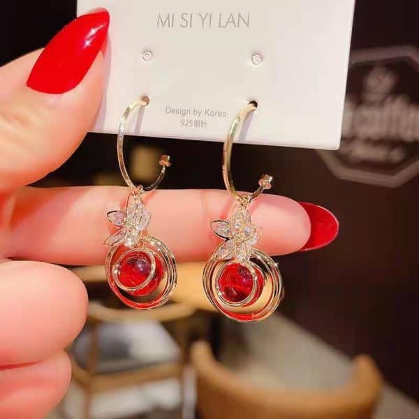 Chunky Braided Round Exaggerated Drop Earrings