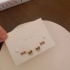 S925 Silver Needle Moon Week Small Earring Set Combination