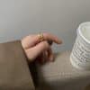 Silver Plated Ring Fashion Dual Layer Open-end Index Finger Ring