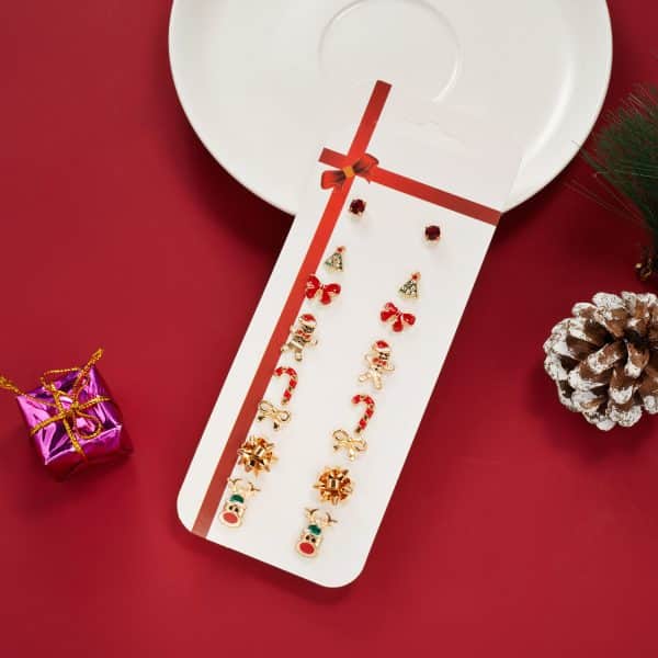 Fashion 8 Pairs Pearl Combination Card Stud Earring Set