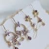 Micro-set Zirconium Diamond Temperament Sparkly Silver Needle Earrings