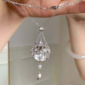Net Pocket Pendant Telescopic Necklace Accessories Special-interest Design All-matching Women