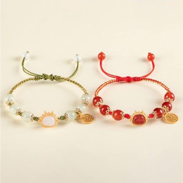 Xiao Hong Rope Bracelet Girls' High-grade Lucky Beads