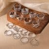 Fashion Personalized New Fishtail Palm Plaid Ring