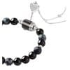 Black Agate Bracelet Small Love Lock Couple Necklace Bracelet