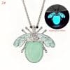 Fantasy Luminous Bee Necklace Firefly Inlaid Pearl Design Personalized Luminous Effect