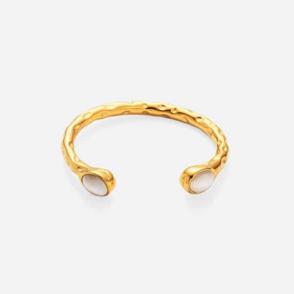 18K Real Gold Plated Titanium Steel INS Fashion Exquisite Zircon Opening Bracelet