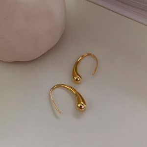 Extremely Simple Ear Hook Water Drop Earrings Hypoallergenic