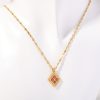 December Birthday Stone Necklace Quadrilateral