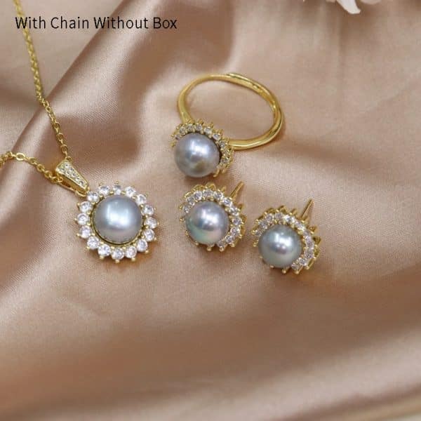 Freshwater Pearl Simplicity All-match Necklace Suit
