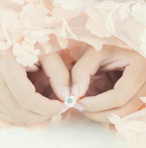 Cherry Blossom Jewelry Ring Set