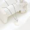 S925 Sterling Silver Chalcedony Peace Buckle Necklace