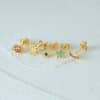Fashion S925 Sterling Silver Star Moon Color Diamond Earrings 5-piece Set