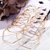 Gold Large Circle Combination Set Earrings Exaggerated Metal
