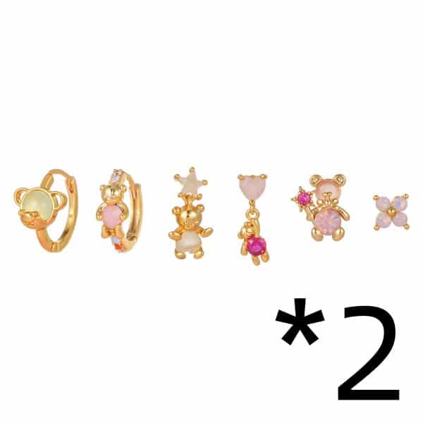 Ladies Fashion Exquisite 6 Piece Earrings Set